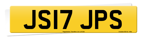 Registration number JS17 JPS